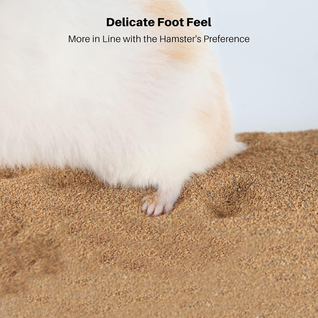 BUCATSTATE Hamster Bath Sand with Pour Spout, 6.6LB Desert Bath Sand | No-Dust Potty Litter Calcium-Free Sand for Hamster Chinchillas Gerbil Mice Degu or Other Small Pets (Fine Sand)