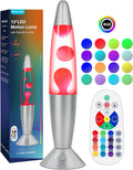 17 Colors Changing Liquid Motion Lamp with Remote: 13.5" LED Night Light for Kids Adults - Relaxing Table lamp for Bedroom Office - Glitter Mood Lighting for Home Decor Christmas Decorations Indoor