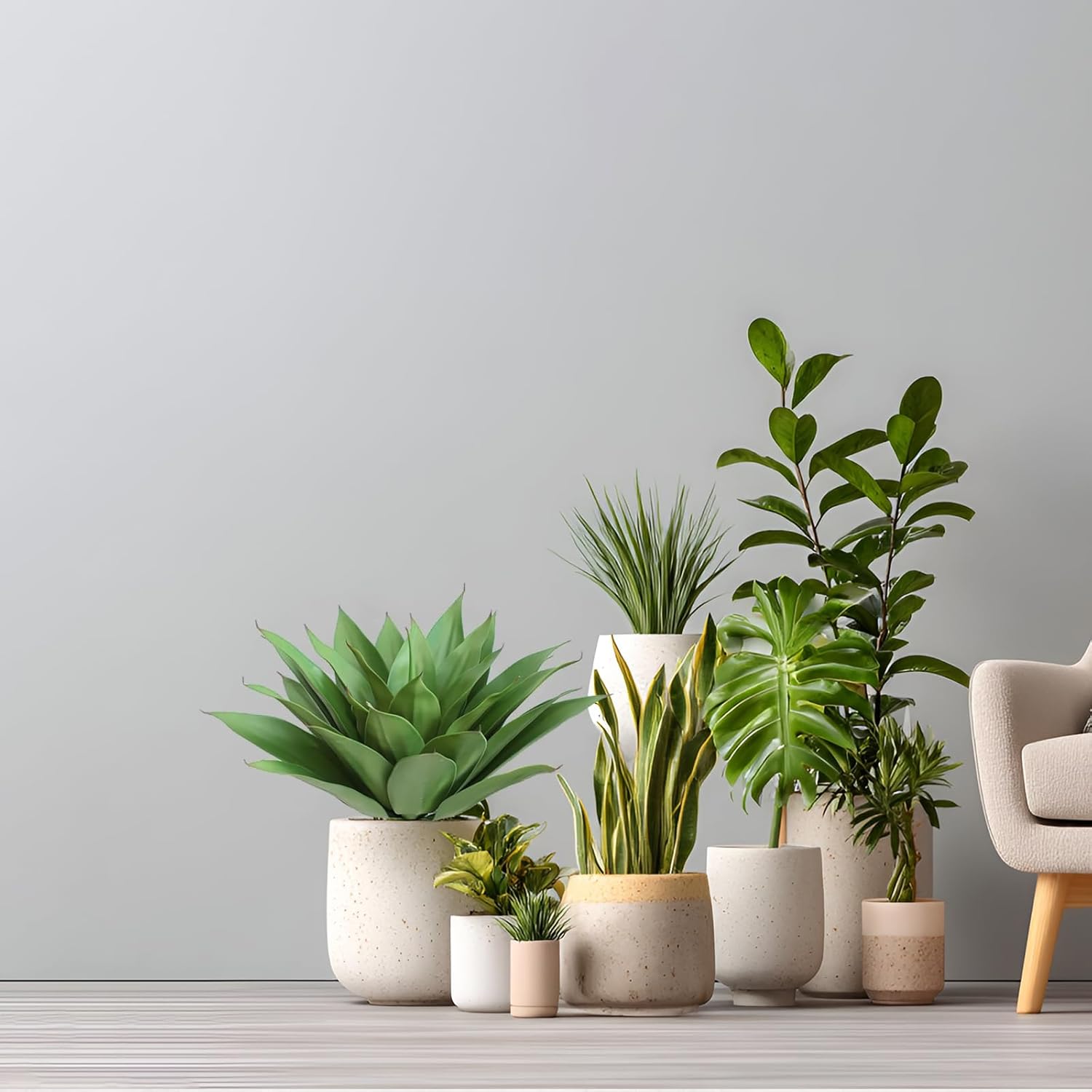 CXGS Artificial Agave Plant Large Fake Plants 2 Pack 28 Inch Faux Plants UV Resistant Agaves Greenery for Home Indoor and Outdoor Decor