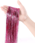 3000pcs Christmas Icicle Tinsel,18in Purple Foil Fringe Tinsel Strand Icicle Tinsel Christmas Tree Tinsel for Christmas Holiday Decor Birthday Supplies