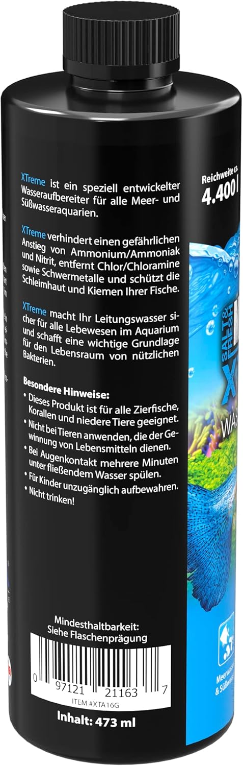 MICROBE-LIFT XTA16 Xtreme Water Conditioner Treatment for Aquariums and Fish Tanks, 16 Ounces
