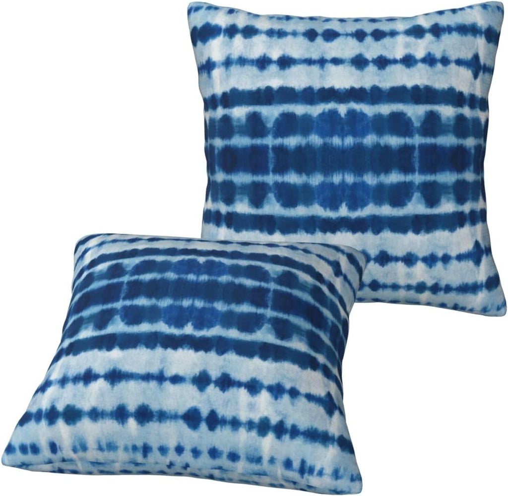Bohemian Tie-Dye Decorative Throw Pillow Covers Set of 2 Ultra-Soft All-Season Pillow Shams with Hidden Zipper,Durable for Sofa Bed Car Decor & Gift 18x18IN