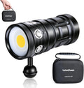 Dive Light,LetonPower TS S 10000Lumens 100m Underwater Video Light,Diving Flashlight,Waterproof Flashlight with Type-C Charging for Professional Under Water Sports