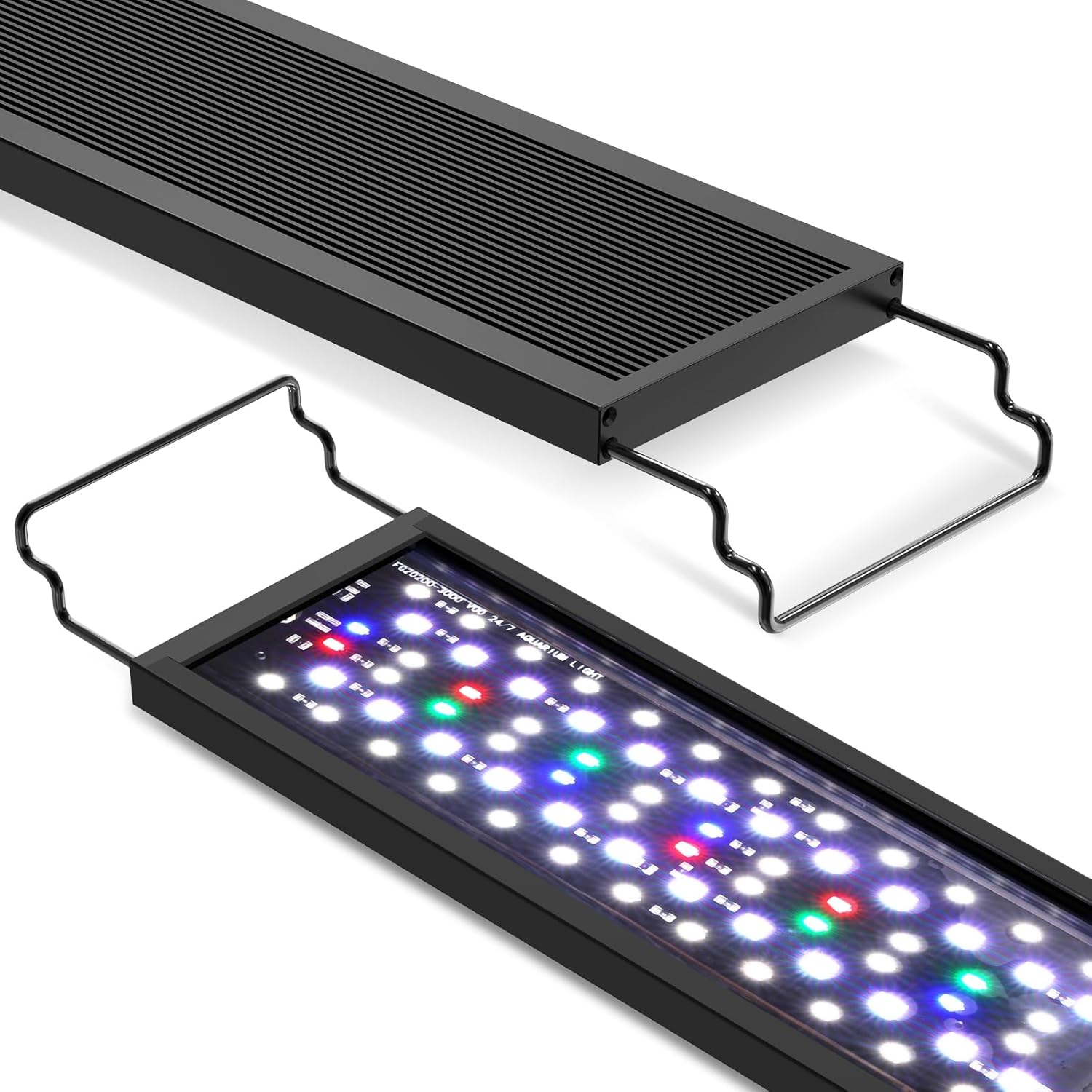 hygger Sun Moon LED Aquarium Light, Full Spectrum Fish Tank Light Day-Night Dual Timer, Adjustable 6 Timer 10 Brightness 8 Colors for Planted Freshwater Tank