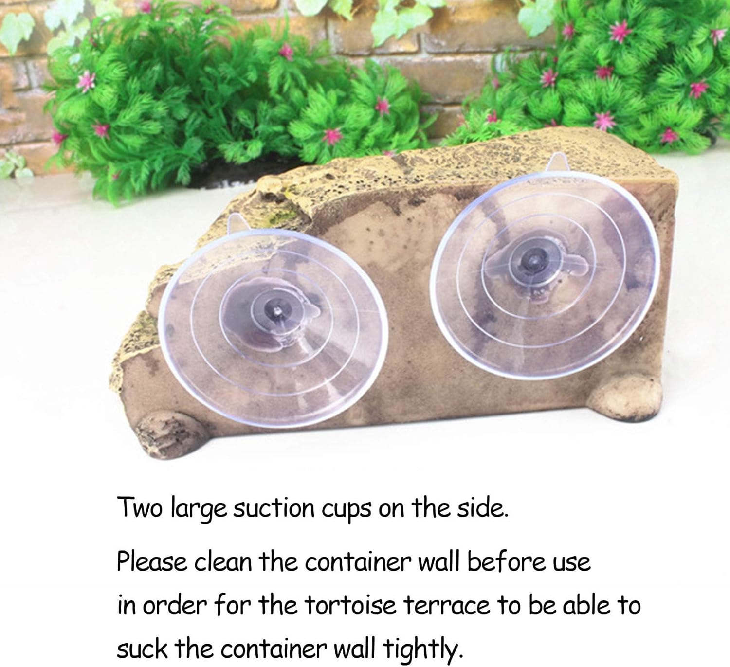 kathson Turtle Basking Platform with Suction Cups Tortoise Climbing Step Ledge Aquarium Ornament Rock Turtle Floating Dock Resting Basking Terrace for Amphibians Reptile (Yellow)