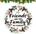 Mini Friend Christmas Ornament for Xmas Tree Decorations Ceramic for Female Women Men BFF Bestie Cute Christmas Tree Ornaments Small Xmas Decorated Friendship Ornament