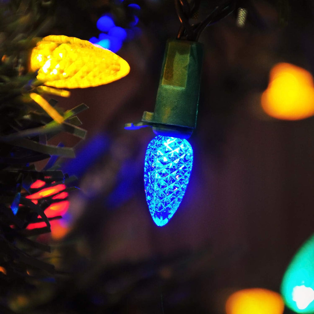 Battery Operated Christmas Lights - 18ft 50 LED C3 String Lights Xmas Lights Battery Powered Twinkle Lights for Indoor Outdoor Christmas Tree Wreath Party Decoration, Waterproof, Multicolor