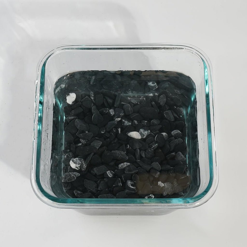 CONSDAN 24 LBS Natural Gravel for Fish Tank, StoneCreek Betta Fish Aquarium Gravel, Vase Filler, River Rocks, Fish Tank Decorations, Perfect for Aquarium Decor, Fish Tank, & Indoor Plant, Black