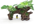 Aquarium Decor Ornaments Artifical Driftwood Cave Fish Tank Decorations Silk Aquarium Plants for Betta Fish Tank Accessories