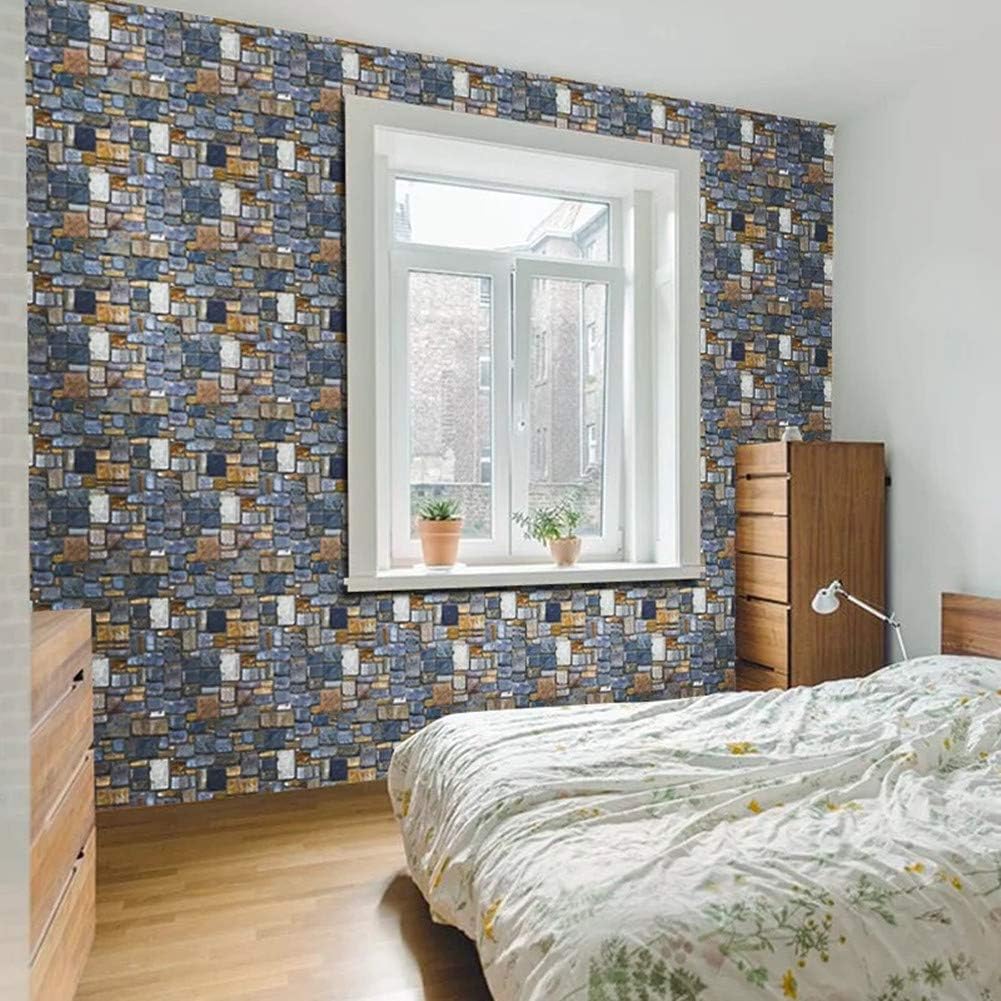 Yancorp 18"x120" Brick Contact Paper Peel and Stick Wallpaper Self-Adhesive Stone Contact Paper Fireplace Kitchen Backsplash Covers