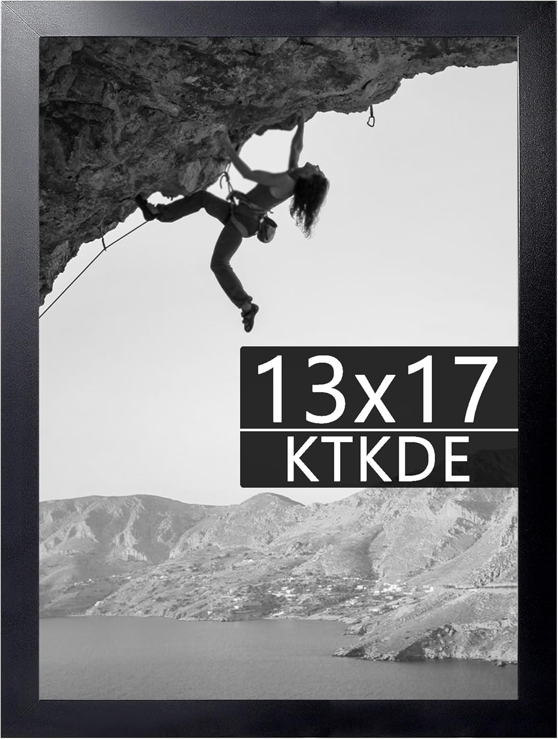 KTKDE 13x17 Picture Frame, Modern Poster Black Frame 17x13 Wooden, Vertical & Horizontal Wall Hanging Picture Frame for Photos, Posters & Art Prints