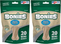 Bonies Natural Breath and Dental Formula Minis-Sized Single Bone - All-Natural Ingredients, Fresh Breath, Cleans Teeth, Low Calories, Chicken Flavor, MINI Dogs, 20 Bones (Pack of 2)
