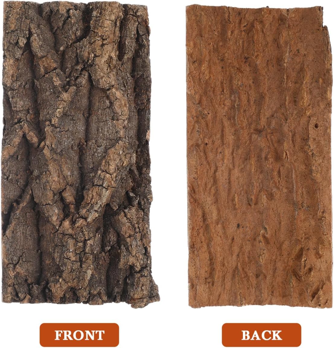 POPETPOP 3 Pcs Reptile Cork Bark Tank Background, Desktop Reptile Terrarium Wall Decor, Aquarium Decor Bark for Bearded Leopard Gecko Tortoise Snake Chameleon