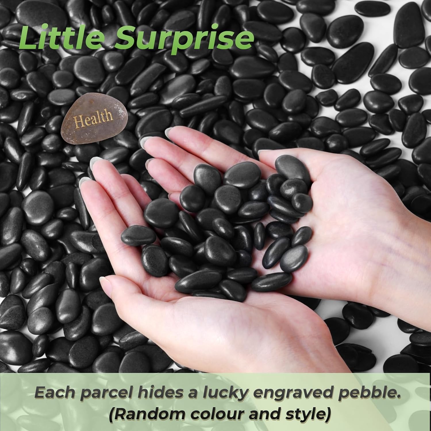 SIDONG 5 LB Black River Rocks, 0.3-0.5 Inches High Polished Pebbles for Indoor Plants, Aquarium Rocks Used in Fish Tank, Decorative Stones for Plants, Vases, Home Décor, Crafting, Garden Landscaping