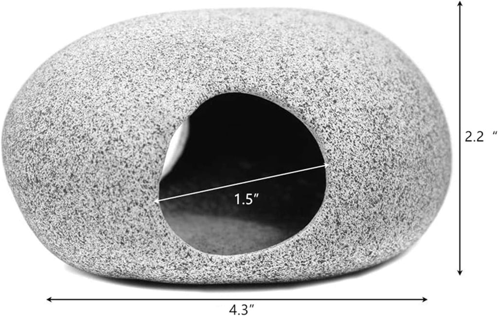 XMHF Aquarium Decorations Rock, Ceramic Shelters - Shrimp Habitat, Breeding Tube, Hiding cave, Stackable Fish Tank Decor Cave for Hiding, Betta Fish