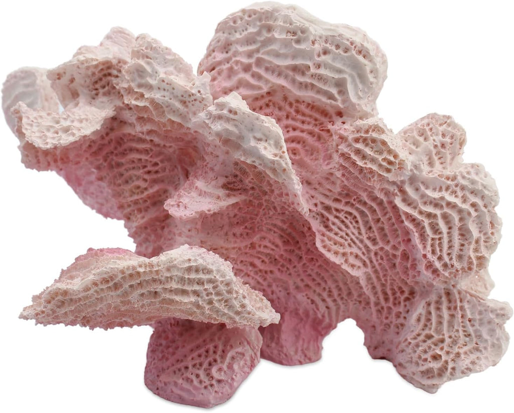 Artificial Sea Coral Statue, Sculpture Home Decor Resin Nautical Coastal Decorations for Beach Themed Party Wedding Room Kitchen Table Shelf (Gradient Pink)