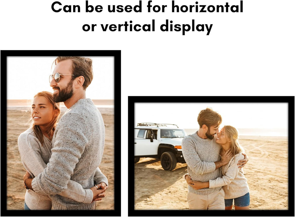 Americanflat 14x20 Picture Frame with Polished Plexiglass - Black Picture Frame - Wide Photo Frames Made of Engineered Wood for Vertical or Horizontal Wall Display - Epic Collection - Black