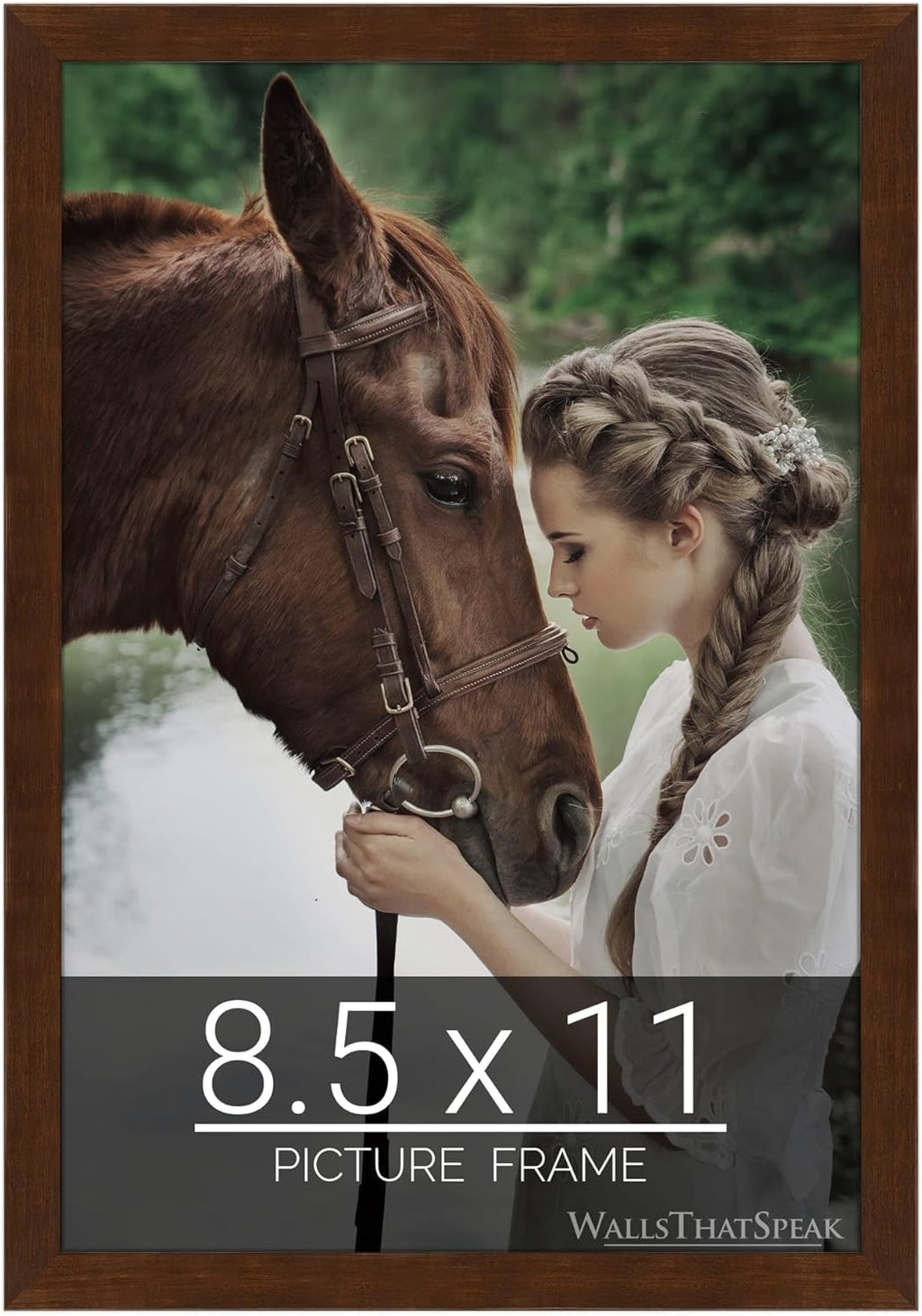 wallsthatspeak 8.5x11 Mocha Walnut Picture Frame for Puzzles Posters Photos or Artwork
