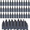 100 Pack 1 Inch Aquarium Air Stone, Cylinder Bubble Diffuser Aerator Stones Fish Tank Bubbler Pump Accessories for Hydroponics Grey (100 Pack)