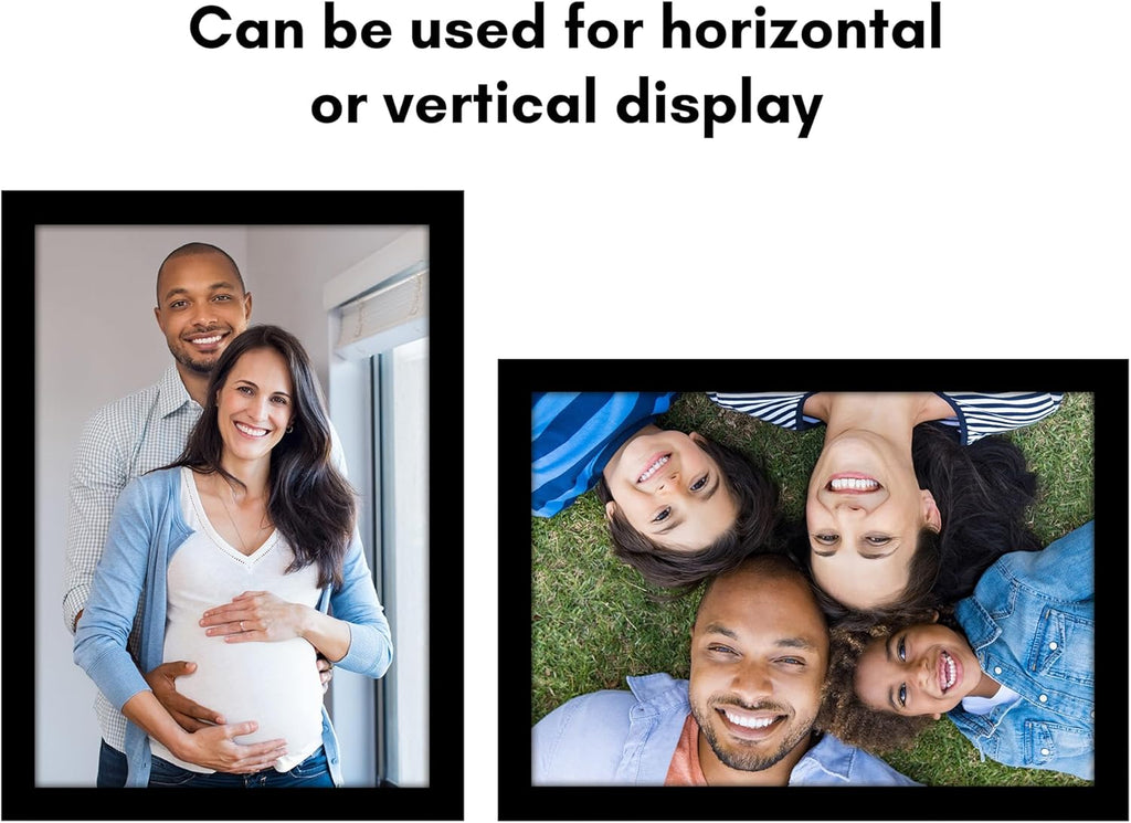 Americanflat 12x17 Picture Frame with Polished Plexiglass - Black Picture Frame - Wide Photo Frames Made of Engineered Wood for Vertical or Horizontal Wall Display - Epic Collection - Black