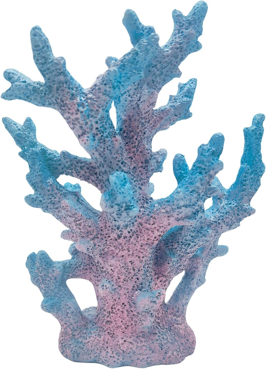 Beach Coastal Decor Coral Reef Home Decor Coral Statue Sculpture Home,Desk,Bathroom,Desktop Shelf Statue,Marine Themed Gifts (Gradient Cyan Coral)