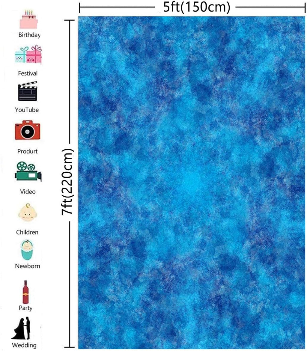5x7ft Navy Blue Abstract Photography Backdrops Divergent Pattern Portrait Fabric Photo Background