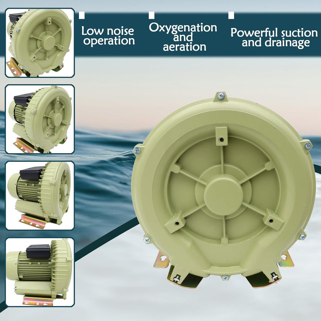 Aquaculture Fish Air Pump Blower Seafood Oxygen Charger 110V Pond Aerator Vortex Air Pump
