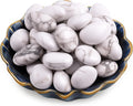 Polished Stone Set Howlite Crystals, 0.8" Handpicked Tumbled Gemstones Rocks, Pebbles for Reiki, Chakra, Healing, Home Decor