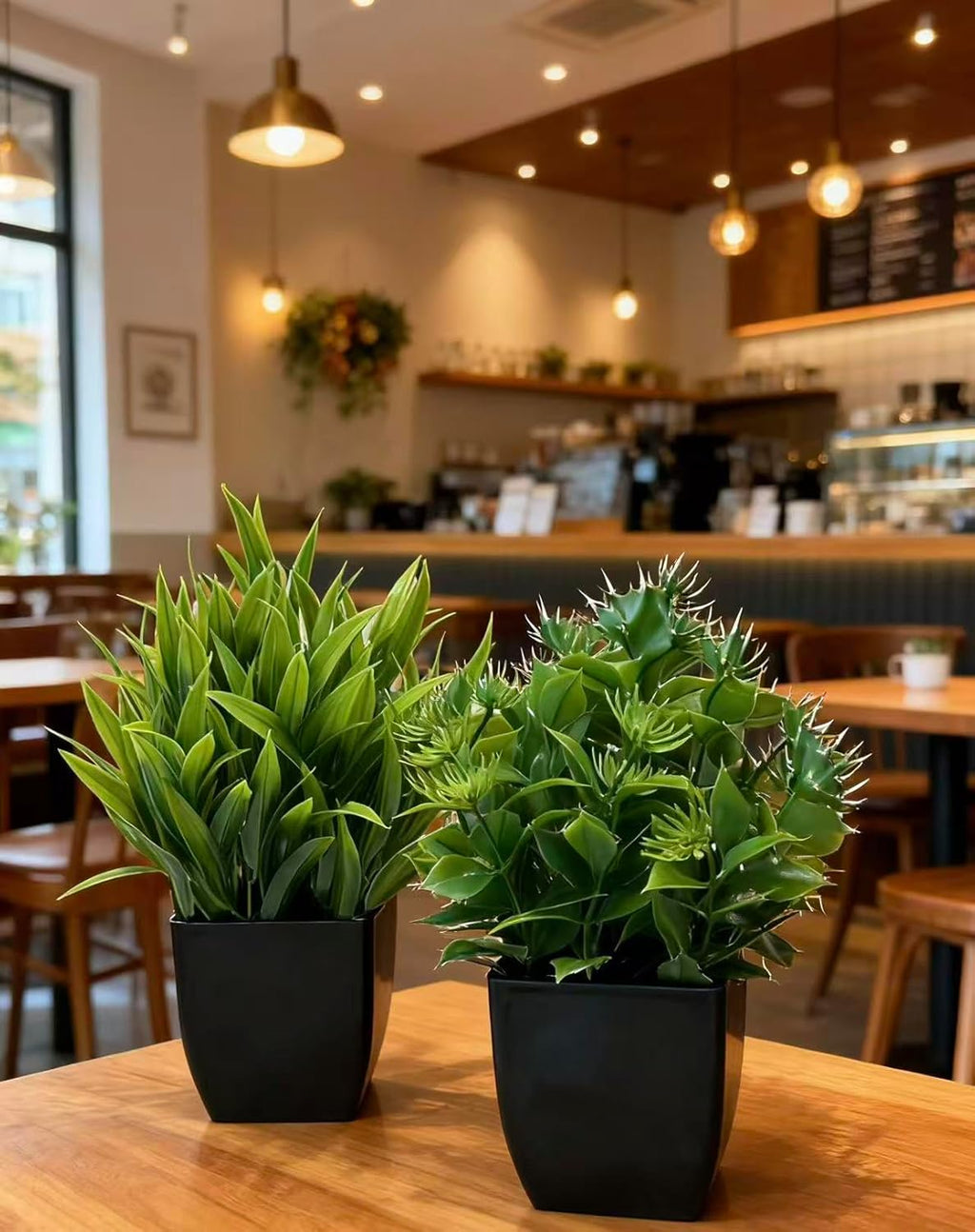 4 Pack Small Artificial Plants in Pots, Faux Mini Potted Fake Greenery Assortment for Home Office Desk Decor, Realistic Lifelike Plastic Foliage Indoor Outdoor Decoration