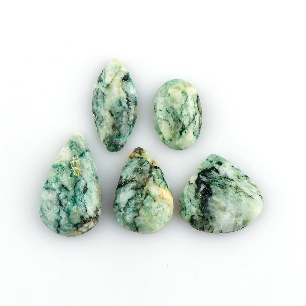 CRYSTALIS 5pcs AA+ Natural Dolomite Loose Gemstone Wholesale Bulk Cabochons Jewelry Making Supply, Chakra Healing Polished Stones, Wire Wrapping, DIY, Gem Collection, Mix-Shape