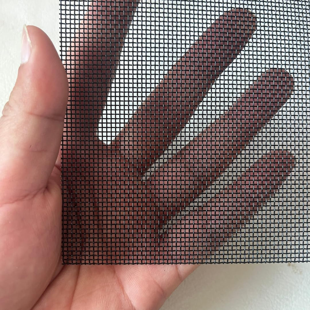 4 Pack 20 Mesh Screen 8”X11.8”(200mmX300mm) - Black Stainless Steel Metal Mesh Sheet Never Rust 1mm Hole Keep Rodent Out or Make Any Shapes, Screen for DIY Crafts, Vent Covers, Window Protection