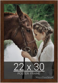 wallsthatspeak 22x30 Mocha Walnut Picture Frame for Puzzles Posters Photos or Artwork