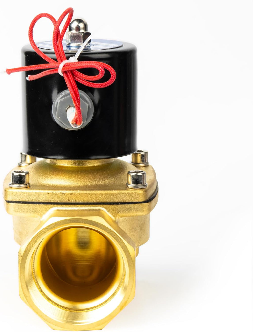 U.S. Solid 2" Solenoid Valve - 110V AC Brass Electric Solenoid Valve, Normally Closed, Viton Seal