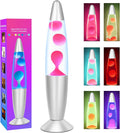 Pink Wax Liquid Motion Lamps Multi Color Changing: 13" LED Night Light for Kids Adults, Small Table Lamps for Home Bedroom Decor, Christmas Mood Lights Decorations, Birthday Gifts for Girls Boys