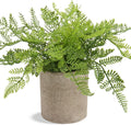Hollyone Small Fake Plant Potted Plants Artificial Decor Silk Ferns Plant Faux Plants in Pots for Home Living Room Bedroom Desk Bathroom Window Shelf Farmhouse Decoration