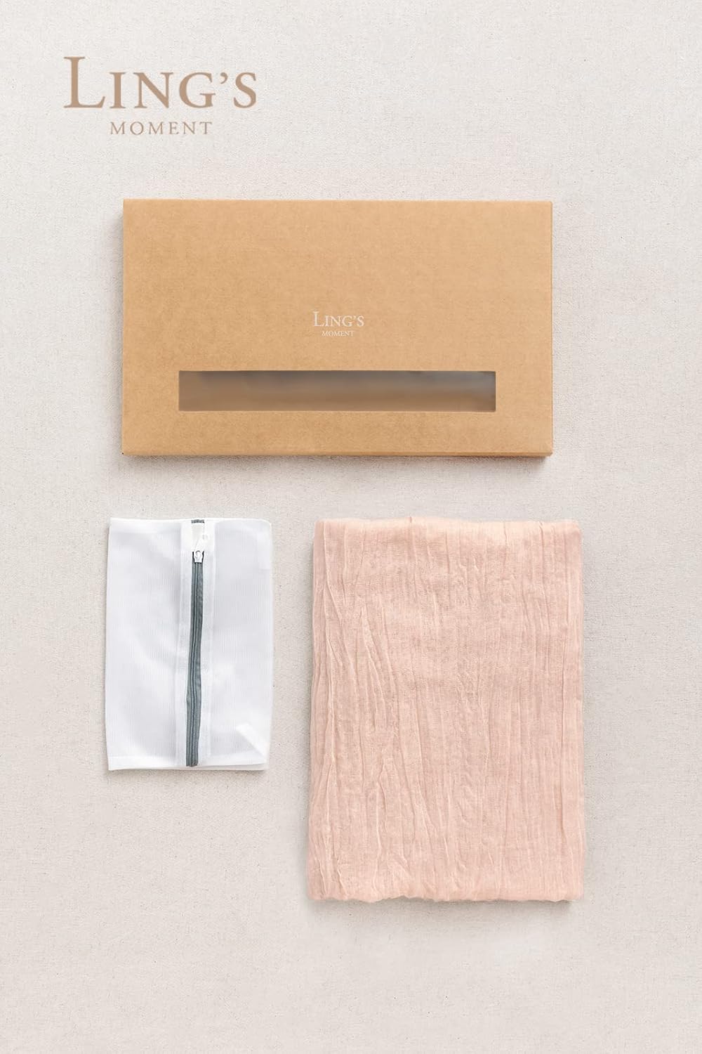 Ling's moment 10Ft x 35" Wide Blush Gauze Semi-Sheer Table Runner Pink Cheesecloth Tablecloth for Wedding Party Bridal Shower Boho Table Decor