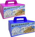 Igloo Fort Block Form Snow Block Maker, Sand Castle Mold, Beach Winter Snow Building Kit Toys for Kids, 2 Pack (Blue & Purple)