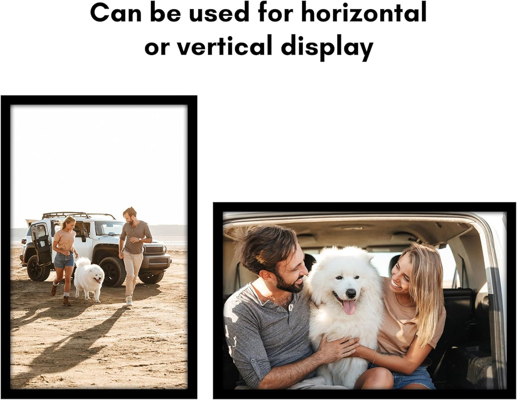 Americanflat 20x32 Poster Frame with Polished Plexiglass - Black Picture Frame - Wide Photo Frames Made of Engineered Wood for Vertical or Horizontal Wall Display - Epic Collection - Black