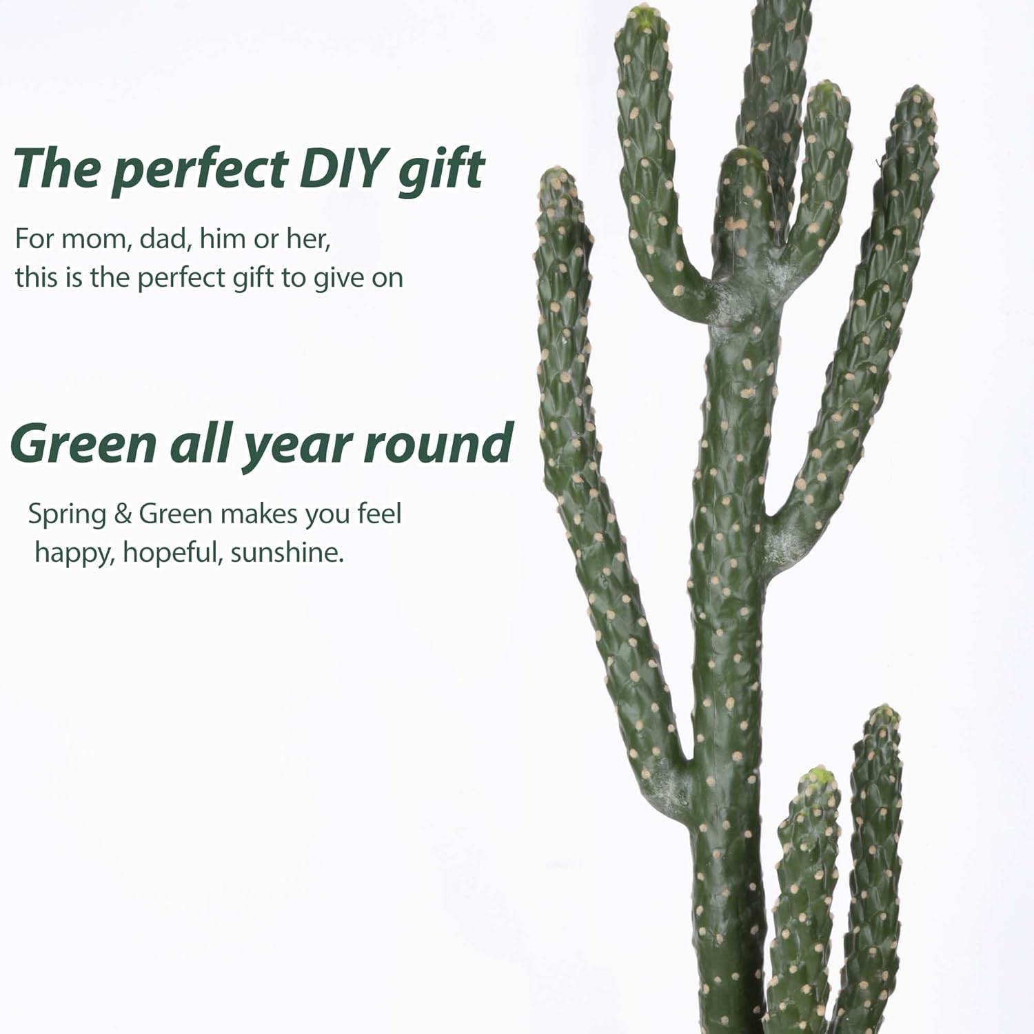 62Inch Artificial Cactus Faux Cacti Fake Cactus Saguaro Potted Plants for Indoor Outdoor Home Offices Store Decoration
