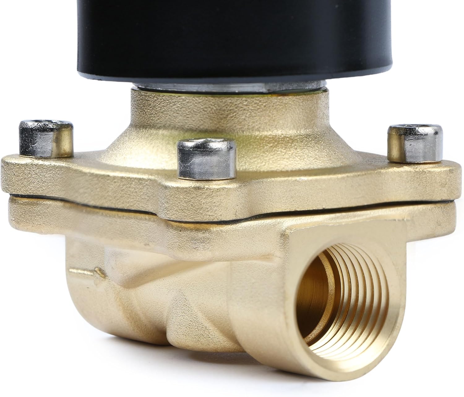 U.S. Solid 1/2" Brass Electric Solenoid Valve110VAC VITON SEAL N.C. (Air, Gas, Fuel...)