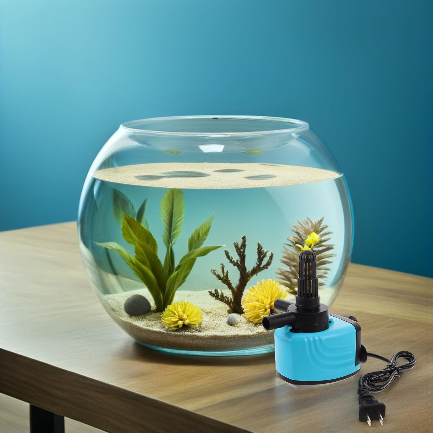 Angoily Silent Aquarium Oxygen Pump with Wave Maker and Water Circulation Compact Submersible Fish Tank Pump for Quiet Operation and Efficient Oxygenation in Freshwater and Saltwater Tanks