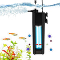 fishkeeper Aquarium Filter U-V for 30-100 Gallon, 172 GPH Fish Tank Filter for Green Water and Algae Clean, Ultra Silent Submersible Pump Filter with Adjustable Bubble Output for Deodorization Killing