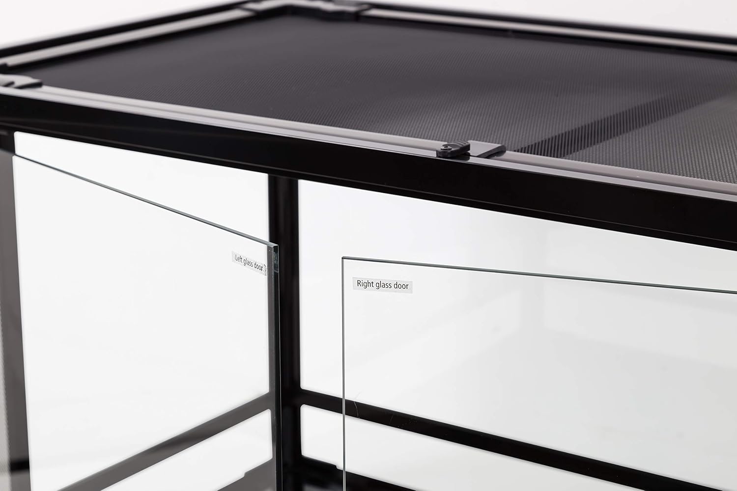 Trixie 32 Gallon Glass Terrarium, Double Hinged Doors, Mesh Top, Waterproof Base
