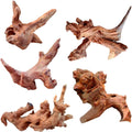 5-Piece 4-8 Inches Natural Aquarium Driftwood Decorations - Aquascape Decor for Fish Tanks, Betta Hideouts, Reptile Enclosures & Plant Attachment