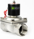 U.S. Solid 2" Solenoid Valve - 110V AC Stainless Steel Electric Solenoid Valve, Normally Closed, Viton Seal