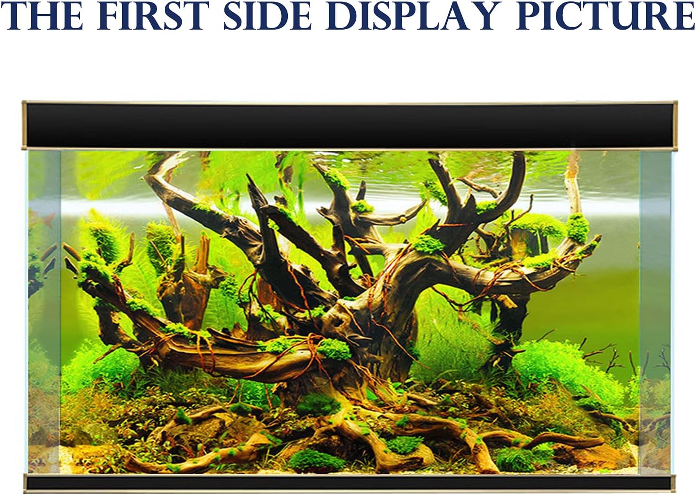 ELEBOX New 20" x 48" Fish Tank Background Paper Wallpaper 2 Sided Colorful Seaweed Water Plants Aquarium Poster Decorations
