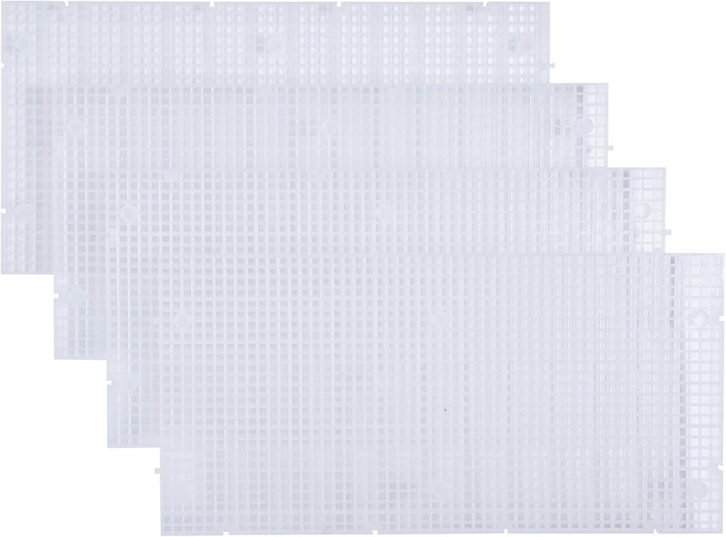 ALEGI Aquarium Grid Isolate Board Divider Fish Tank Bottom Black Filter Tray Plastic Crate (4pcs)