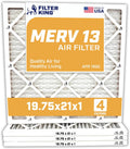 Filter King Air Filters 19.75x21x1 | 4-PACK | MERV 13 HVAC Pleated AC Furnace Filters | Air Purifier | Replacement Filters for Clean, Healthy & Fresh Environment | MADE IN USA