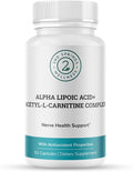 ALA + ALC Complex | Alpha Lipoic Acid (225 mg) + Acetyl-L-Carnitine (525 mg) - Antioxidant & Mitochondrial Support | Promotes Energy, Focus & Healthy Aging, 60 Capsules