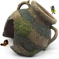 Aquarium Decor Ruins Leaning Vase Hideaway Cave, Betta Fish Tank Accessories for Goldfish, Shrimp, Conch, Cichlid
